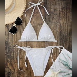 *NEW* White Sequin Bikini